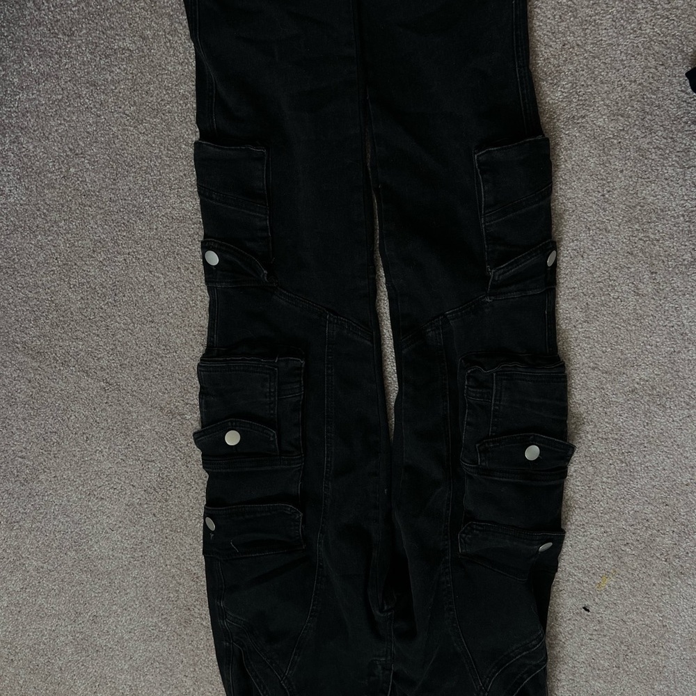 Black Cargo Pants with Pockets